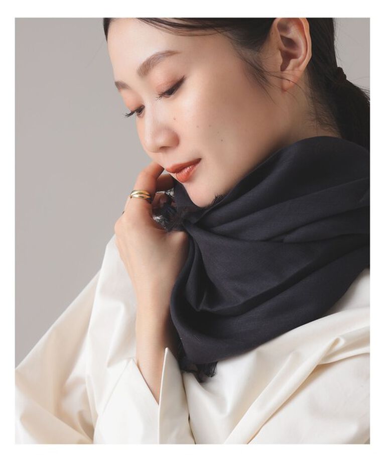 Demi-Luxe BEAMS 「ASAUCE MELER / リネンモダールシルクメランジュ ソリッドストール」|ストール|