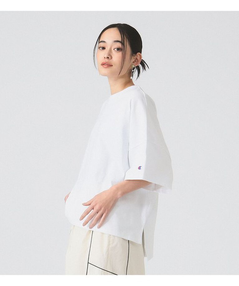 Ray BEAMS 「【別注】Champion / ショートスリーブ Tシャツ」|Tシャツ・カットソー|WHITE