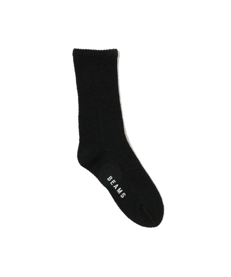 BEAMS「ドライクルーソックス」|ソックス|BLACK