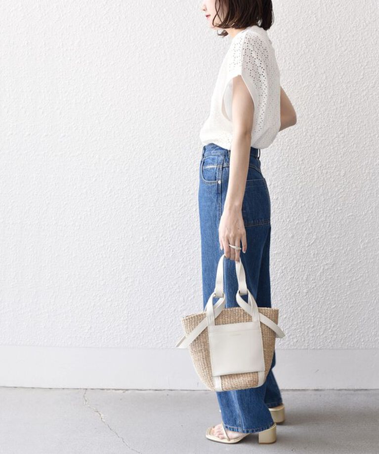 SHIPS for women「【WEB限定】〈手洗い可能〉アイレット クルーネック プルオーバー」|Tシャツ・カットソー|