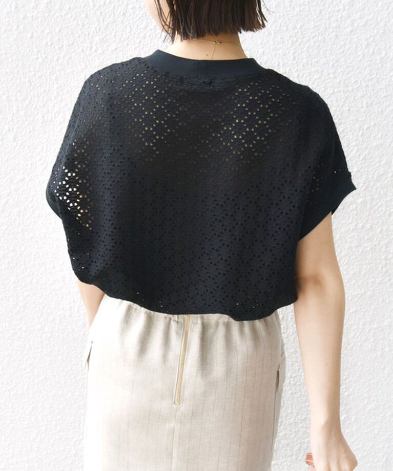 SHIPS for women「【WEB限定】〈手洗い可能〉アイレット クルーネック プルオーバー」|Tシャツ・カットソー|