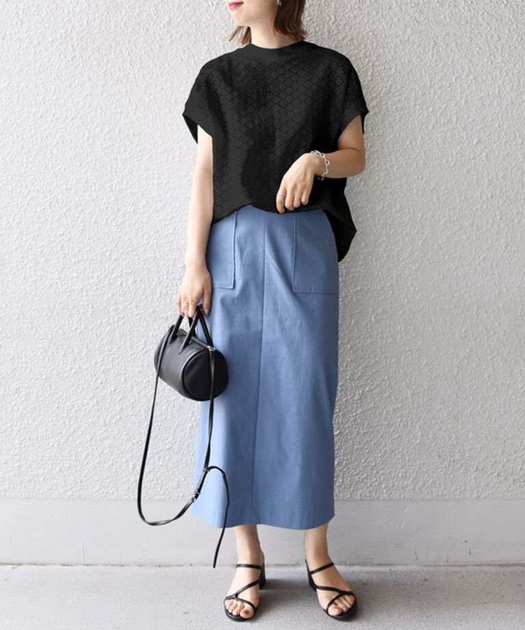 SHIPS for women「【WEB限定】〈手洗い可能〉アイレット クルーネック プルオーバー」|Tシャツ・カットソー|