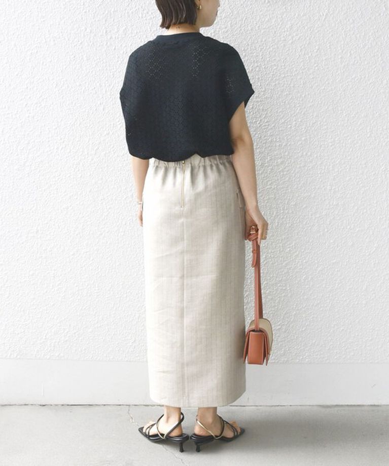 SHIPS for women「【WEB限定】〈手洗い可能〉アイレット クルーネック プルオーバー」|Tシャツ・カットソー|