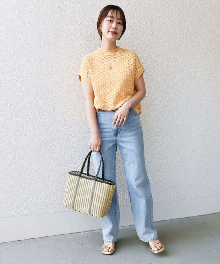 SHIPS for women「【WEB限定】〈手洗い可能〉アイレット クルーネック プルオーバー」|Tシャツ・カットソー|