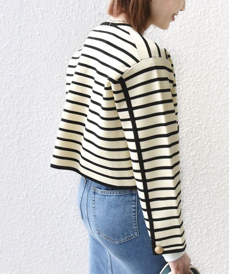 SHIPS for women「*〈手洗い可能〉 ミラノリブ ゴールド ボタン ニット ジャケット 24SS ◇」|カーディガン|