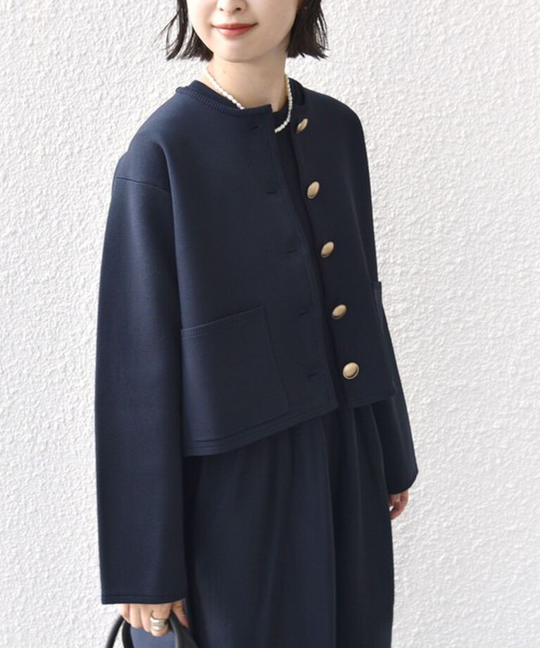 SHIPS for women「*〈手洗い可能〉 ミラノリブ ゴールド ボタン ニット ジャケット 24SS ◇」|カーディガン|