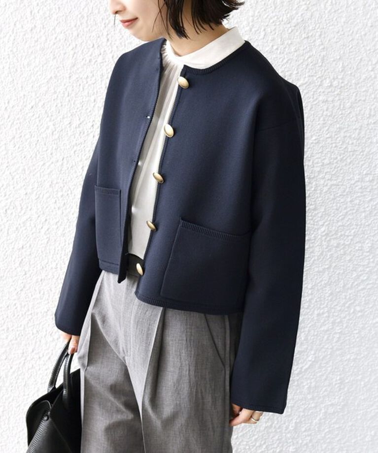 SHIPS for women「*〈手洗い可能〉 ミラノリブ ゴールド ボタン ニット ジャケット 24SS ◇」|カーディガン|
