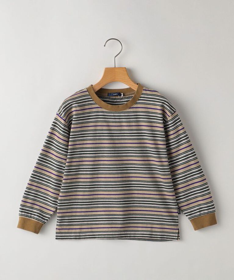 SHIPS KIDS「SHIPS KIDS:100～130cm / マルチ ボーダー 長袖 TEE」|Tシャツ・カットソー|