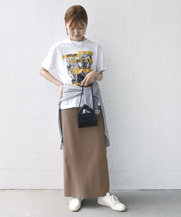 SHIPS for women「〈手洗い可能〉ECO BLUE(R) リブ ジャージー 2WAY ストレッチ スカート」|スカート|
