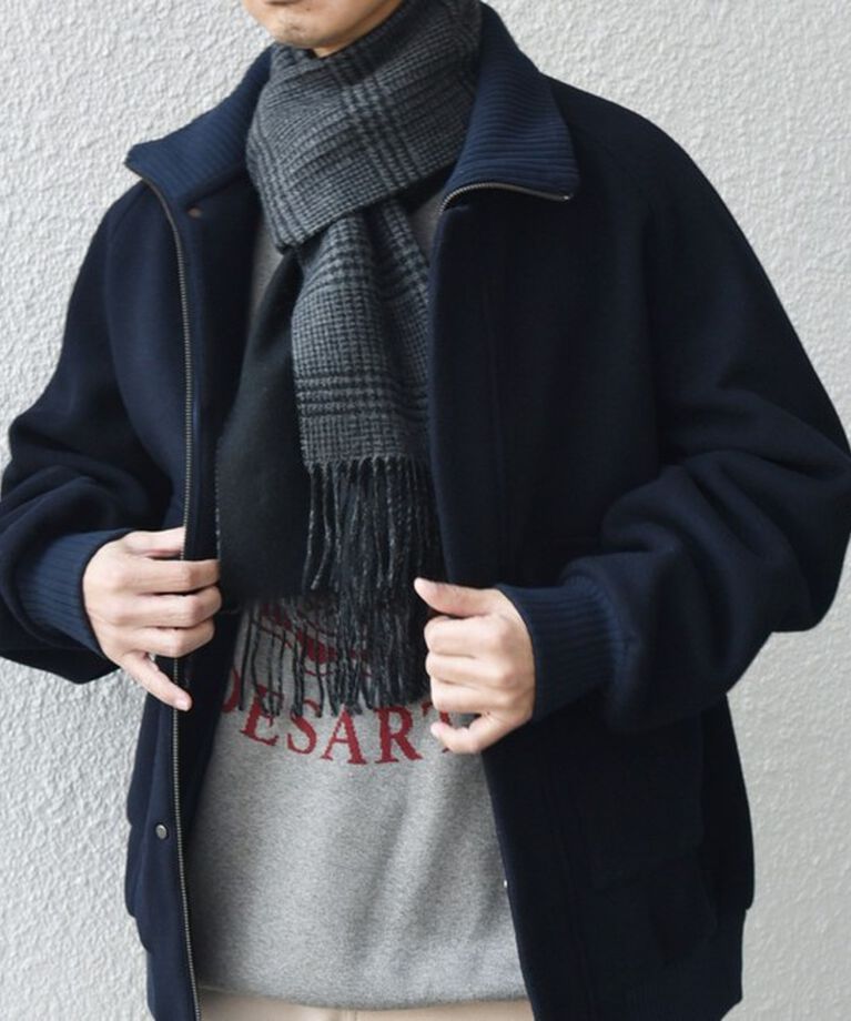 SHIPS any「SHIPS any: カシミヤ ダブルフェイス チェック マフラー 24FW◇」|マフラー|