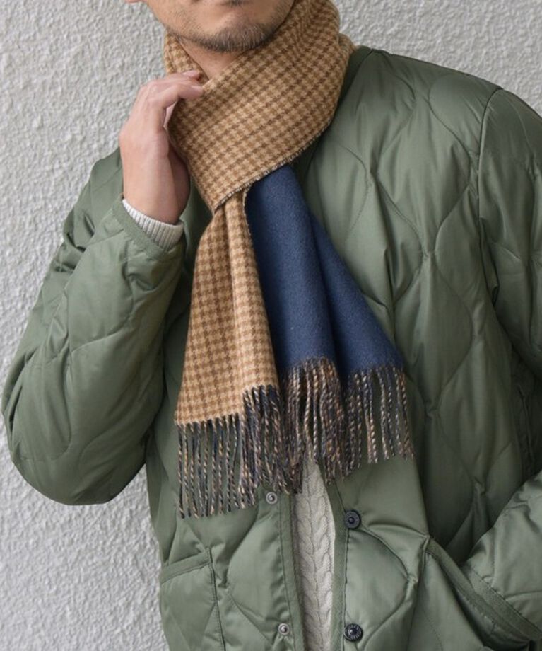 SHIPS any「SHIPS any: カシミヤ ダブルフェイス チェック マフラー 24FW◇」|マフラー|