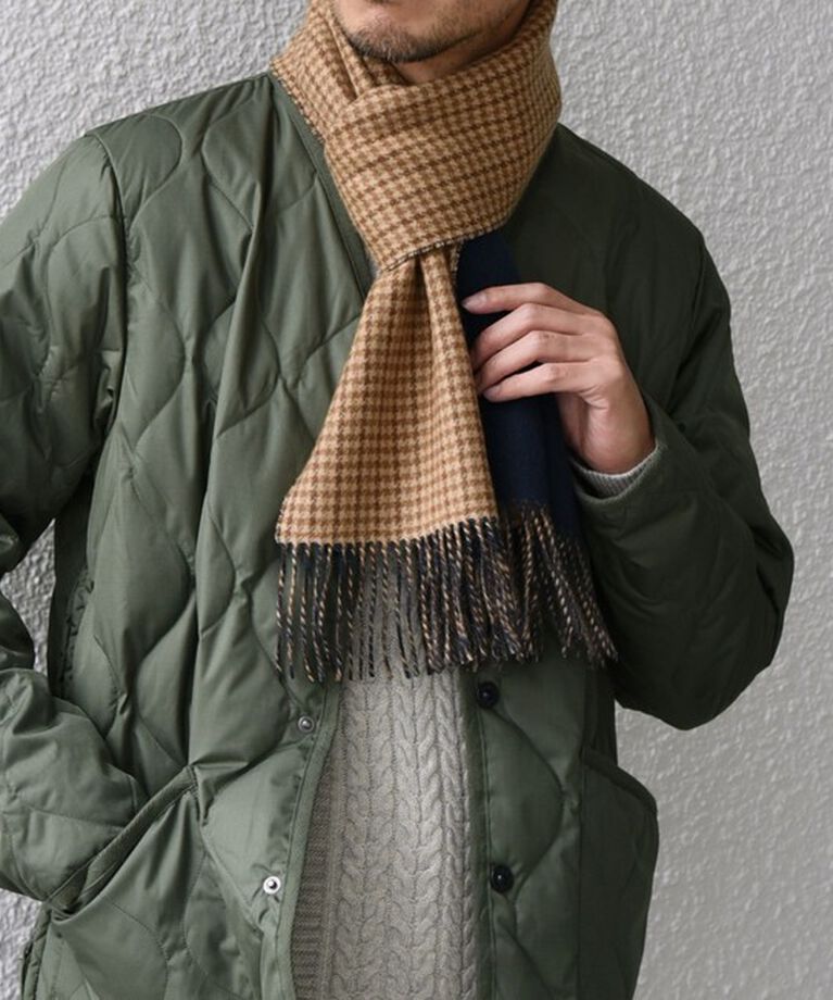 SHIPS any「SHIPS any: カシミヤ ダブルフェイス チェック マフラー 24FW◇」|マフラー|