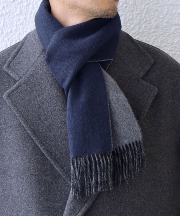 SHIPS any「SHIPS any: カシミヤ ダブルフェイス チェック マフラー 24FW◇」|マフラー|