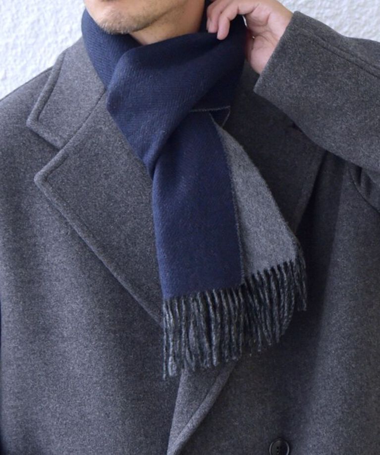 SHIPS any「SHIPS any: カシミヤ ダブルフェイス チェック マフラー 24FW◇」|マフラー|