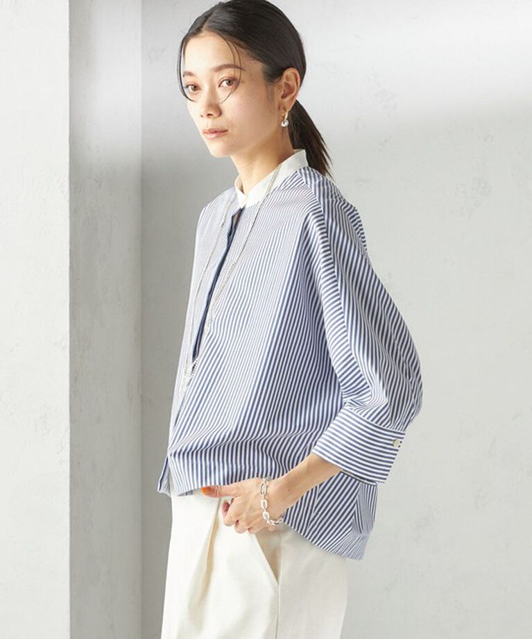 SHIPS for women「〈手洗い可能〉ストライプ 羽織 シャツ」|シャツ・ブラウス|