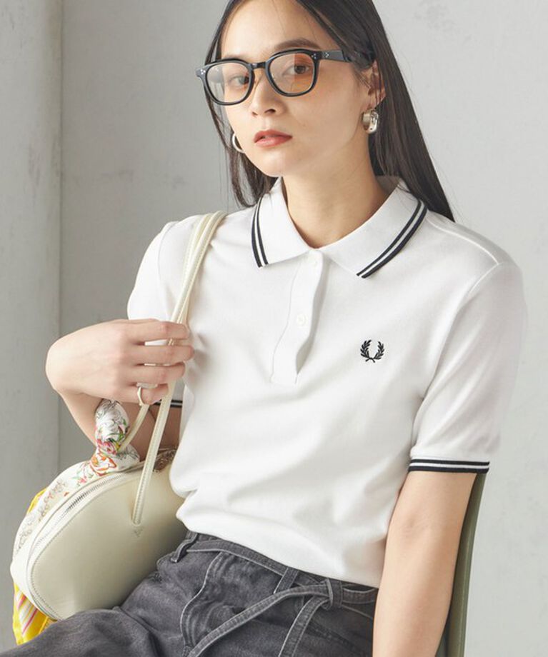 SHIPS for women「FRED PERRY:G3600 TWIN TIPPED SHIRTS」|ポロシャツ|ホワイト