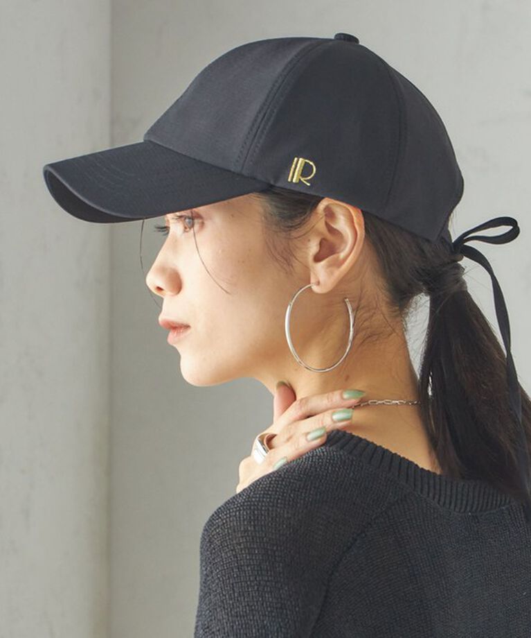 SHIPS for women「Revis.:〈UVカット/撥水〉リボン キャップ」|キャップ・キャスケット|ブラック