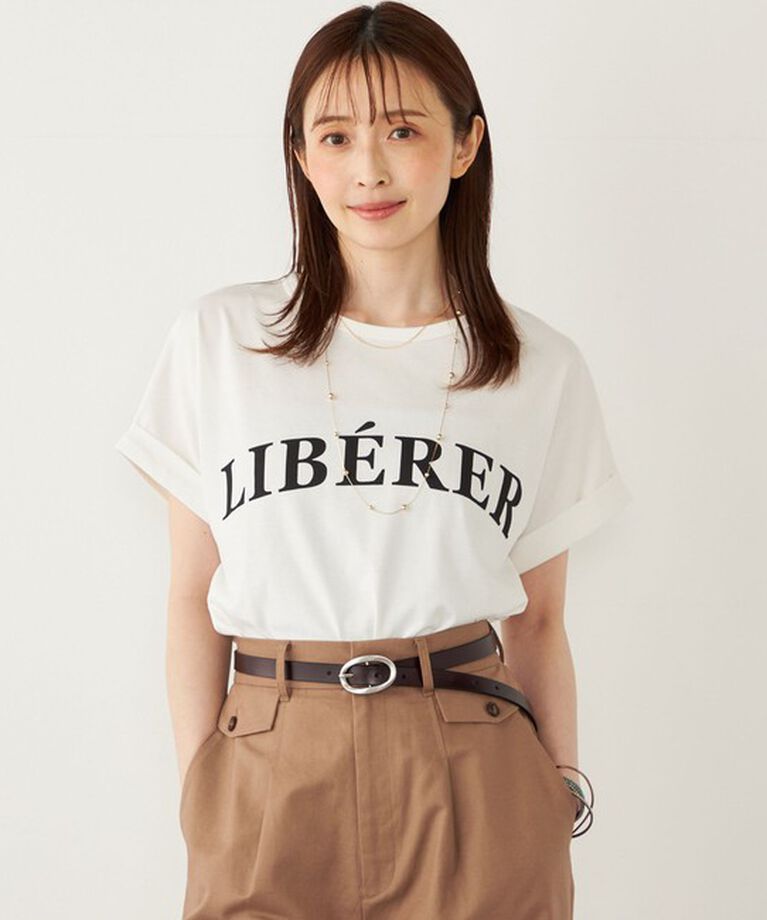 SHIPS Colors 「SHIPS Colors:〈接触冷感・UVカット〉ビッグロゴ ドルマン Tシャツ」|Tシャツ・カットソー|ホワイト