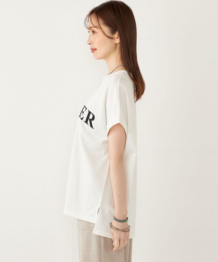 SHIPS Colors 「SHIPS Colors:〈接触冷感・UVカット〉ビッグロゴ ドルマン Tシャツ」|Tシャツ・カットソー|