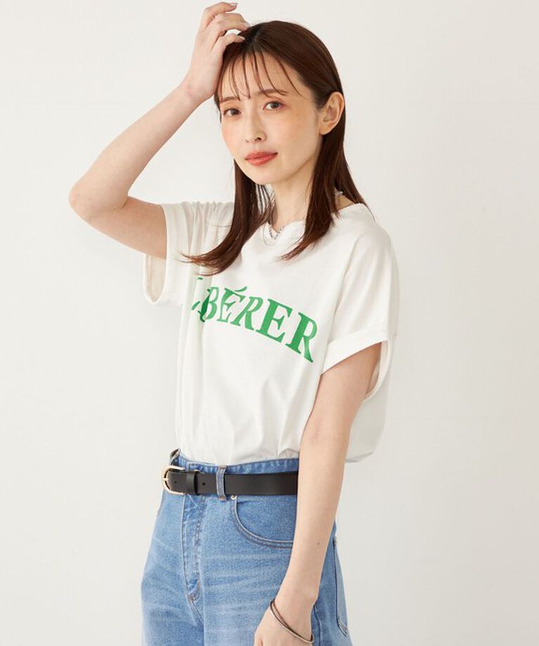 SHIPS Colors 「SHIPS Colors:〈接触冷感・UVカット〉ビッグロゴ ドルマン Tシャツ」|Tシャツ・カットソー|