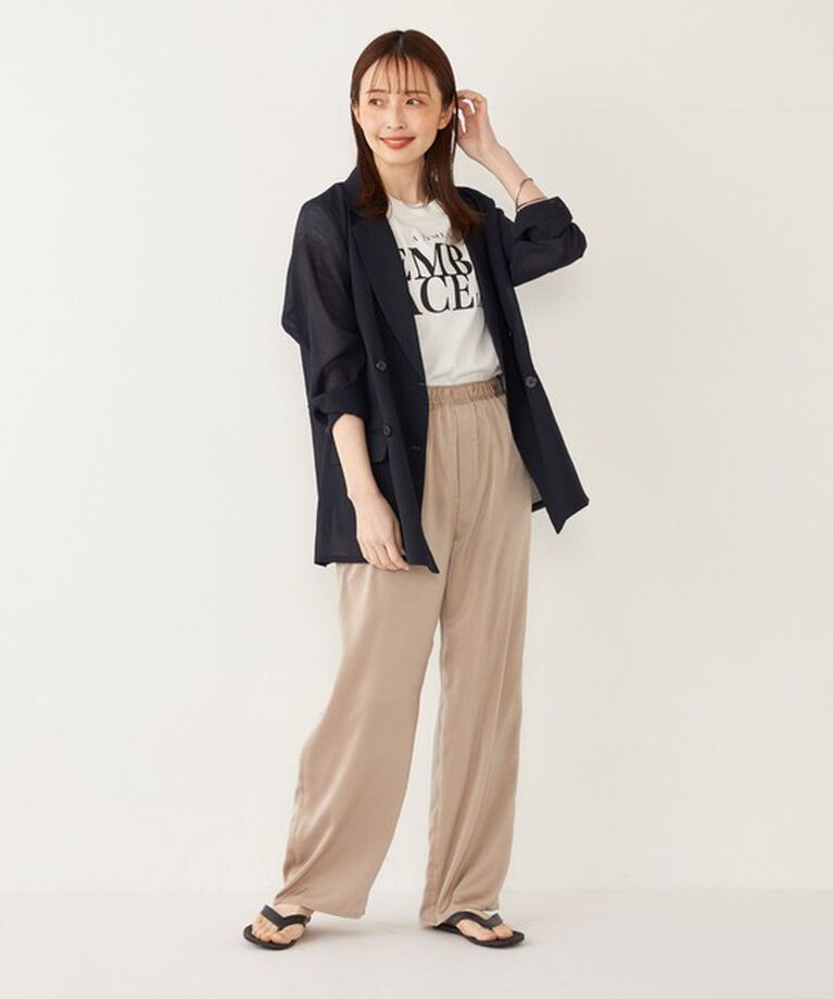 SHIPS Colors 「SHIPS Colors:〈接触冷感・UVカット〉フレンチスリーブ ロゴ Tシャツ」|Tシャツ・カットソー|