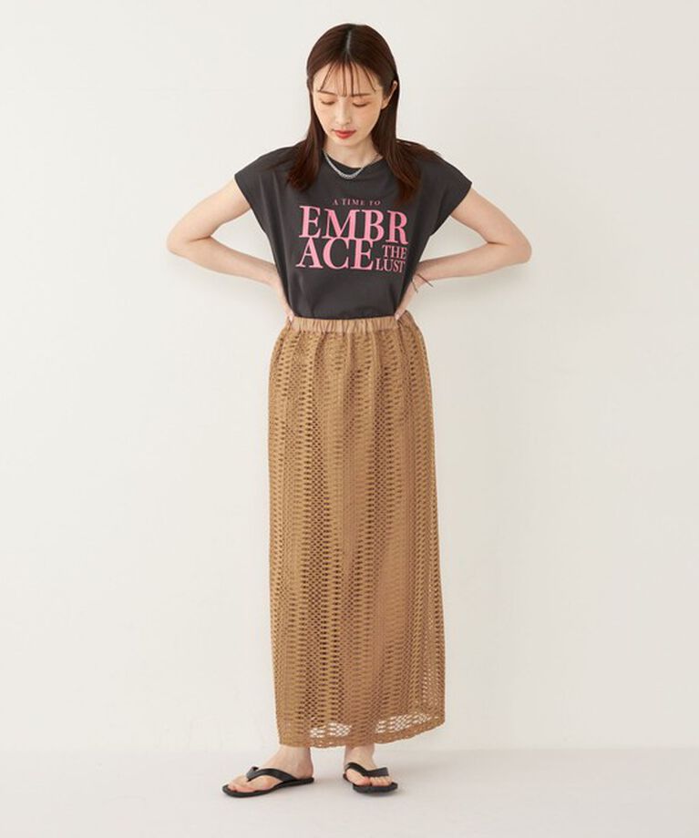 SHIPS Colors 「SHIPS Colors:〈接触冷感・UVカット〉フレンチスリーブ ロゴ Tシャツ」|Tシャツ・カットソー|