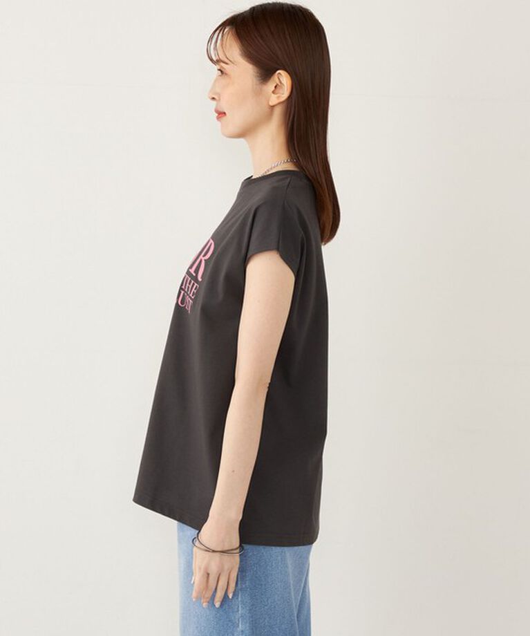 SHIPS Colors 「SHIPS Colors:〈接触冷感・UVカット〉フレンチスリーブ ロゴ Tシャツ」|Tシャツ・カットソー|