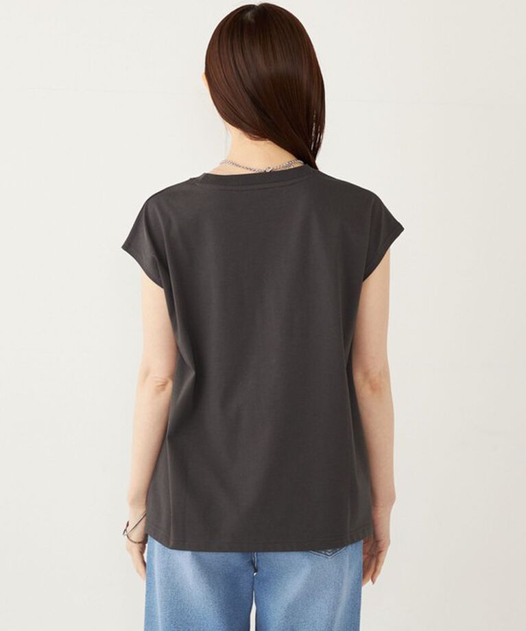SHIPS Colors 「SHIPS Colors:〈接触冷感・UVカット〉フレンチスリーブ ロゴ Tシャツ」|Tシャツ・カットソー|