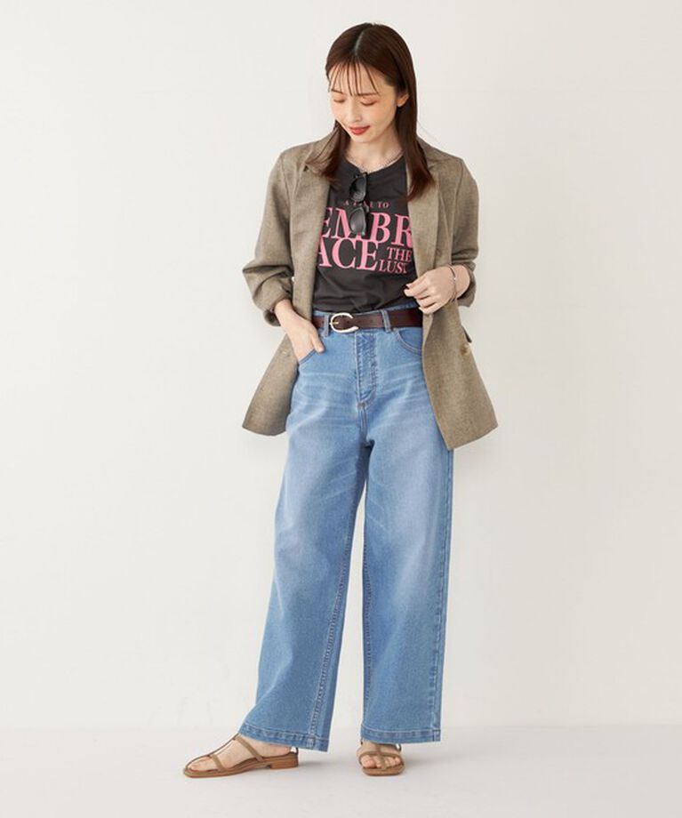 SHIPS Colors 「SHIPS Colors:〈接触冷感・UVカット〉フレンチスリーブ ロゴ Tシャツ」|Tシャツ・カットソー|