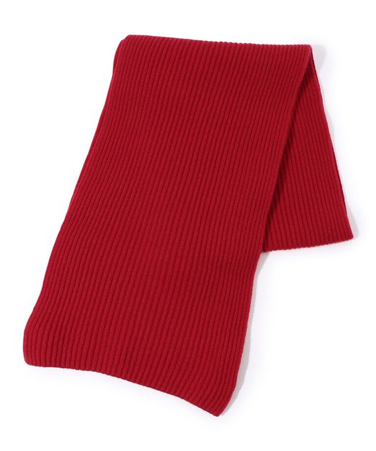 GALERIE VIE「GALERIE VIE ハンドフラットニット マフラー」|マフラー|35 レッド