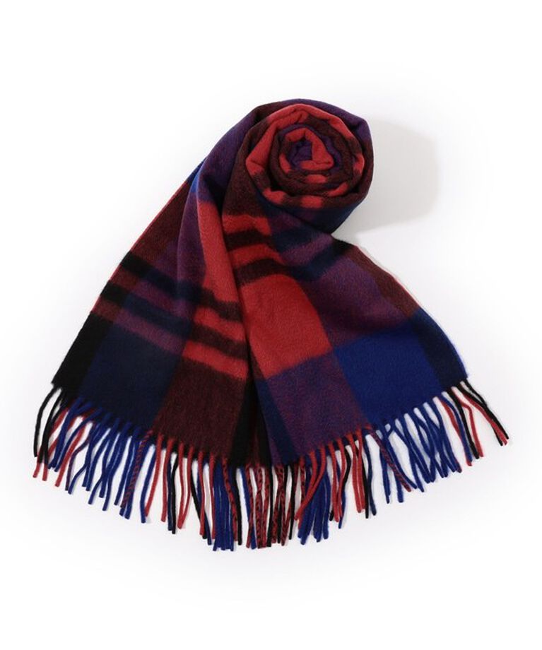 TOMORROWLAND GOODS「Joshua Ellis PRIMARY BKWATCHストール」|ストール|36 レッド系