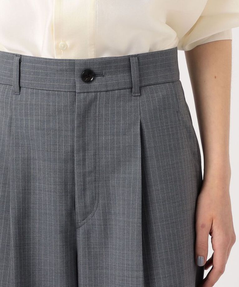 MACPHEE「ストレッチトロピカル ハイウエストパンツ」|スラックス|