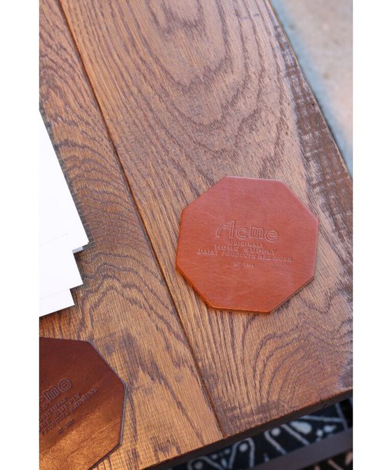 ACME「LEATHER COASTER CML レザーコースター キャメル」|食器・キッチングッズ|その他カラー K