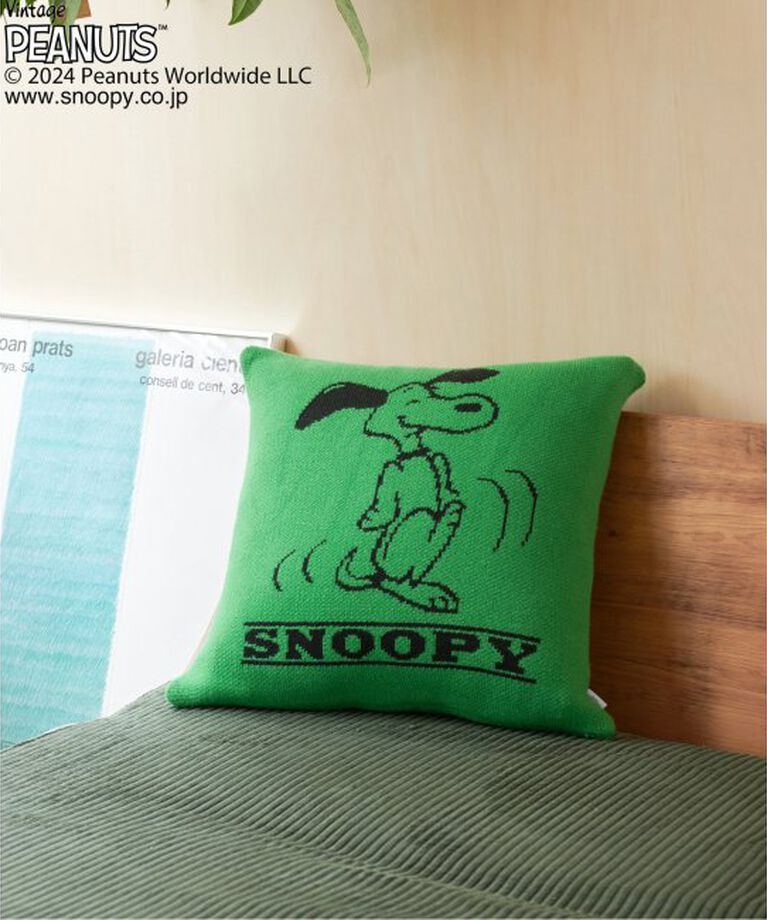 journal standard Furniture「【PEANUTS×SPORTS WEAR by JSF】別注 KNIT CUSHION クッションカバー」|クッション・クッションカバー|グリーン