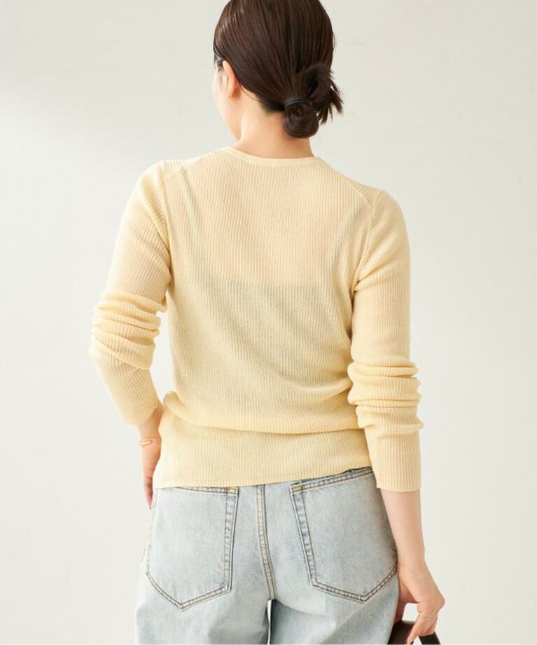 Plage「whisper rib sheer カーディガン」|カーディガン|
