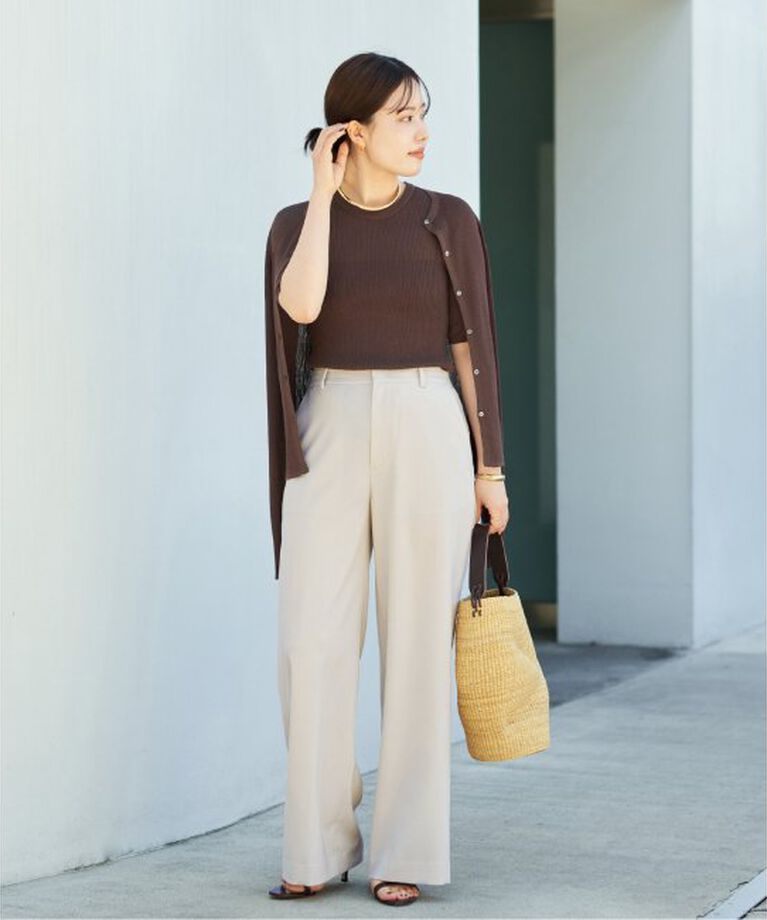Plage「whisper rib sheer カーディガン」|カーディガン|