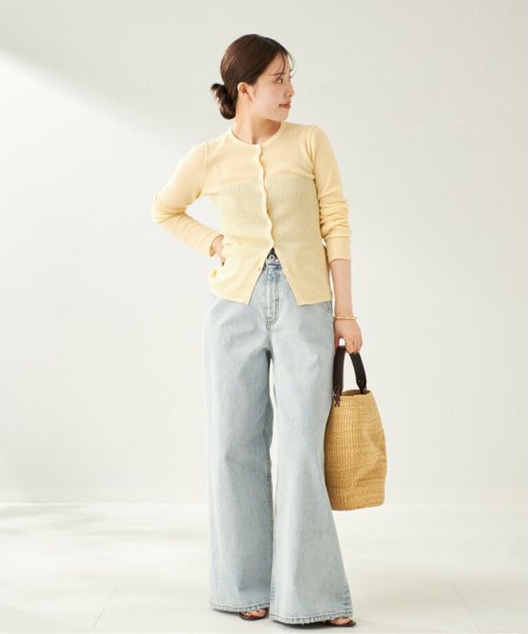 Plage「whisper rib sheer カーディガン」|カーディガン|
