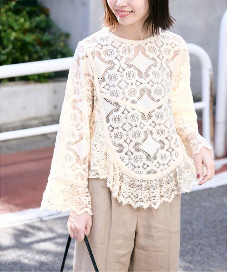 SLOBE IENA「《予約》リバーレースブラウス」|シャツ・ブラウス|