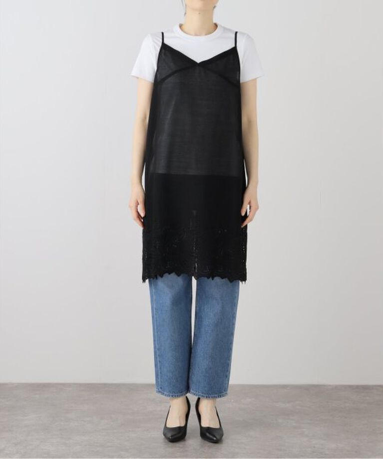 IENA「UNION LAUNCH/ユニオンランチ CAMISOLE DRESS キャミワンピース 4110300082」|ワンピース|ブラック