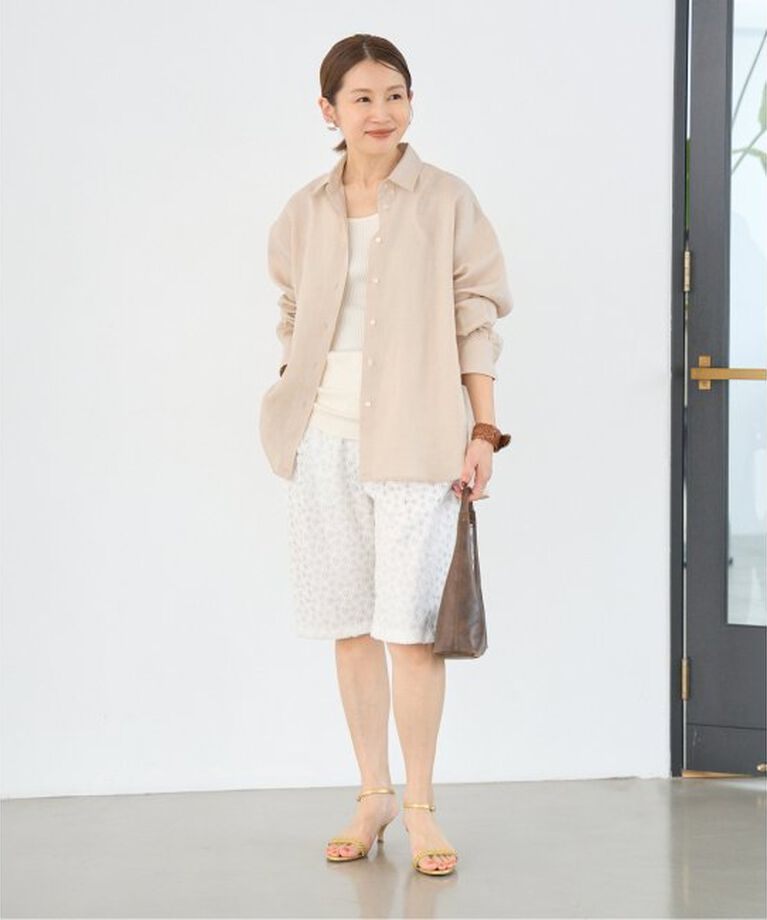 IENA「ウォッシャブル リネン2WAY シャツ」|シャツ・ブラウス|