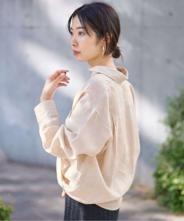 IENA「ウォッシャブル リネン2WAY シャツ」|シャツ・ブラウス|