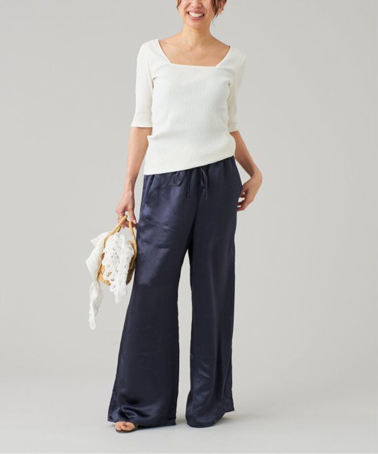IENA LA BOUCLE「IENA LA BOUCLE リブスクエアネックカットソー」|Tシャツ・カットソー|