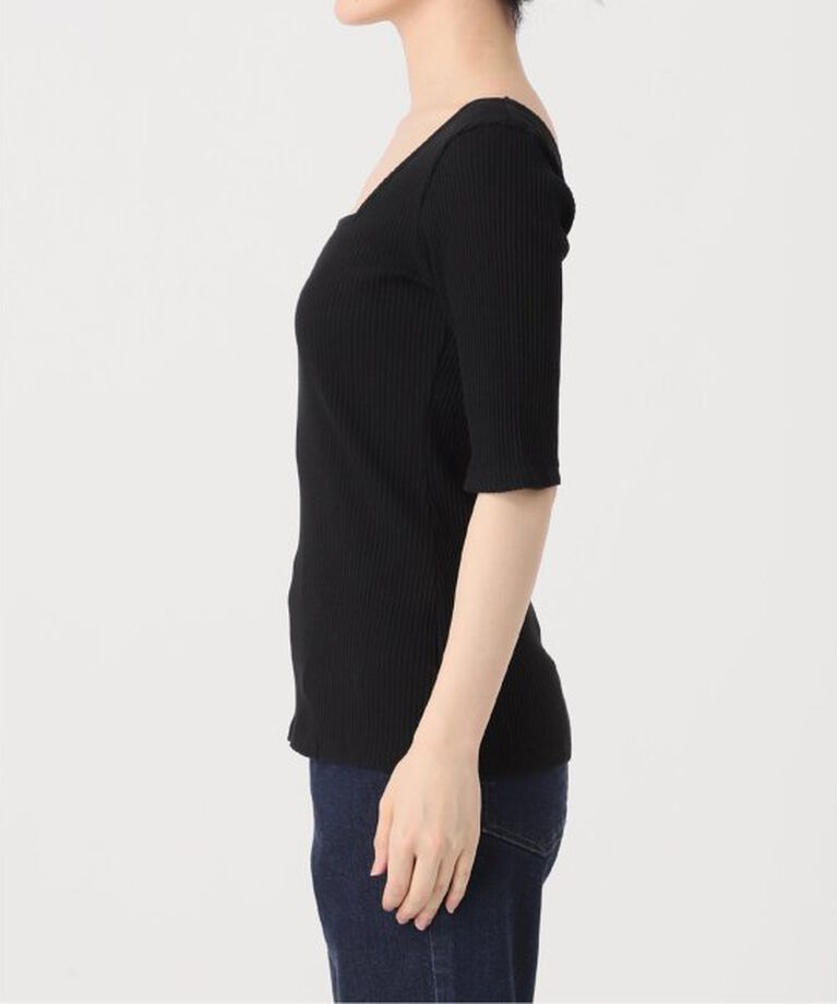 IENA LA BOUCLE「IENA LA BOUCLE リブスクエアネックカットソー」|Tシャツ・カットソー|
