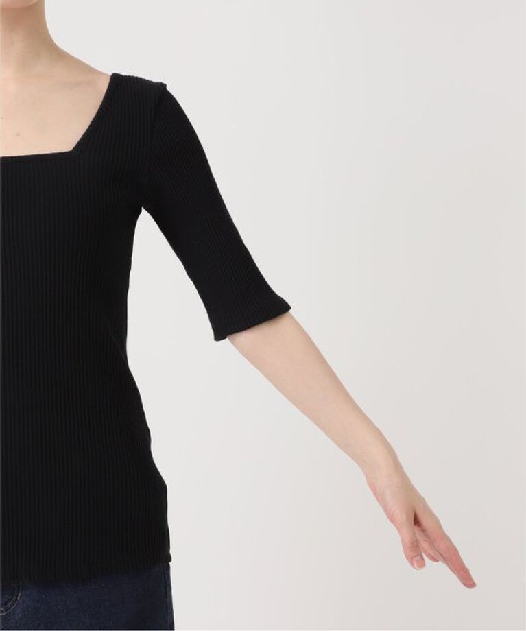 IENA LA BOUCLE「IENA LA BOUCLE リブスクエアネックカットソー」|Tシャツ・カットソー|