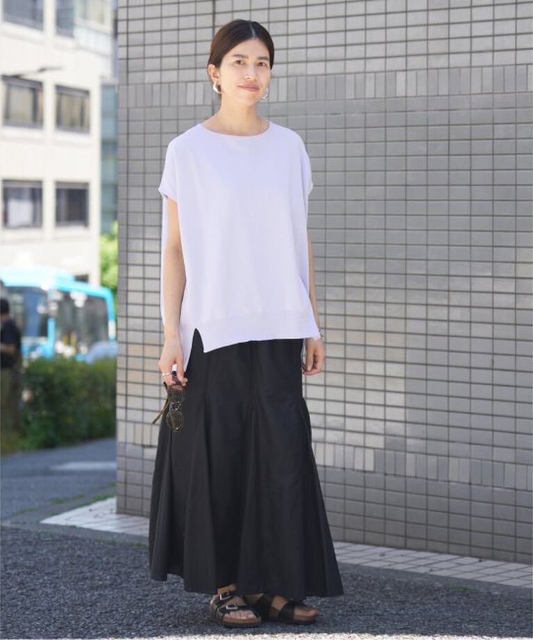 IENA「《WEB限定/追加5予約》 コットンストレッチ NEOワイドクループルオーバー」|ニット・セーター|