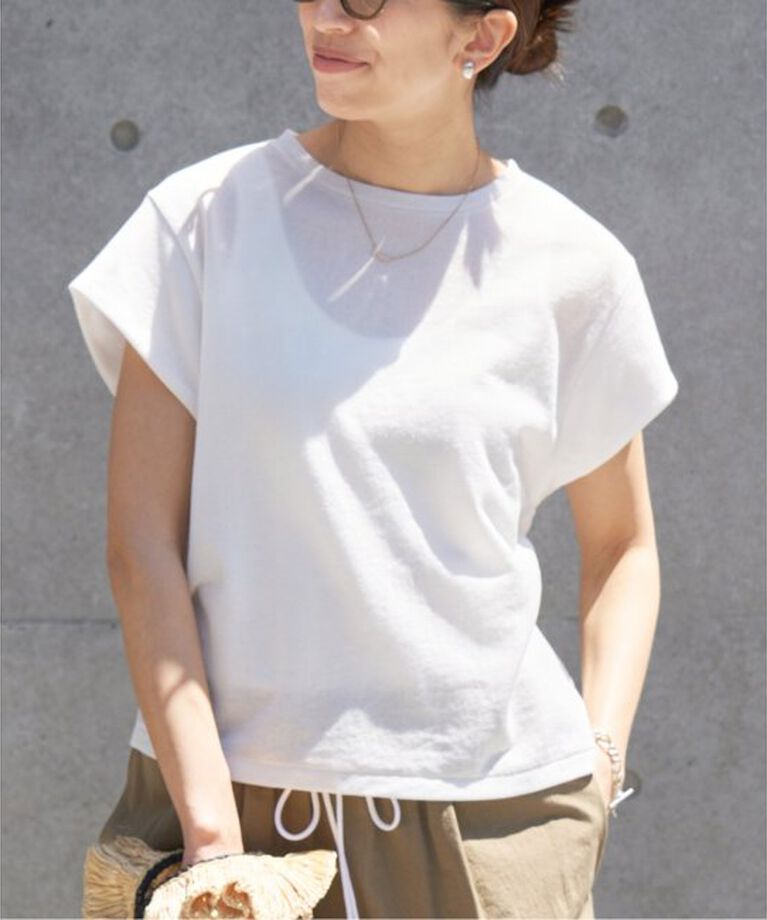IENA「《追加予約》シアーミニ裏毛 Tシャツ」|Tシャツ・カットソー|ホワイト