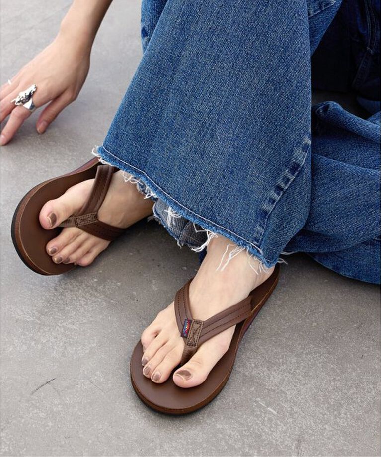 JOURNAL STANDARD「別注【RAINBOW SANDALS】 MEDIUM STRAP SINGLE」|サンダル|ブラウン