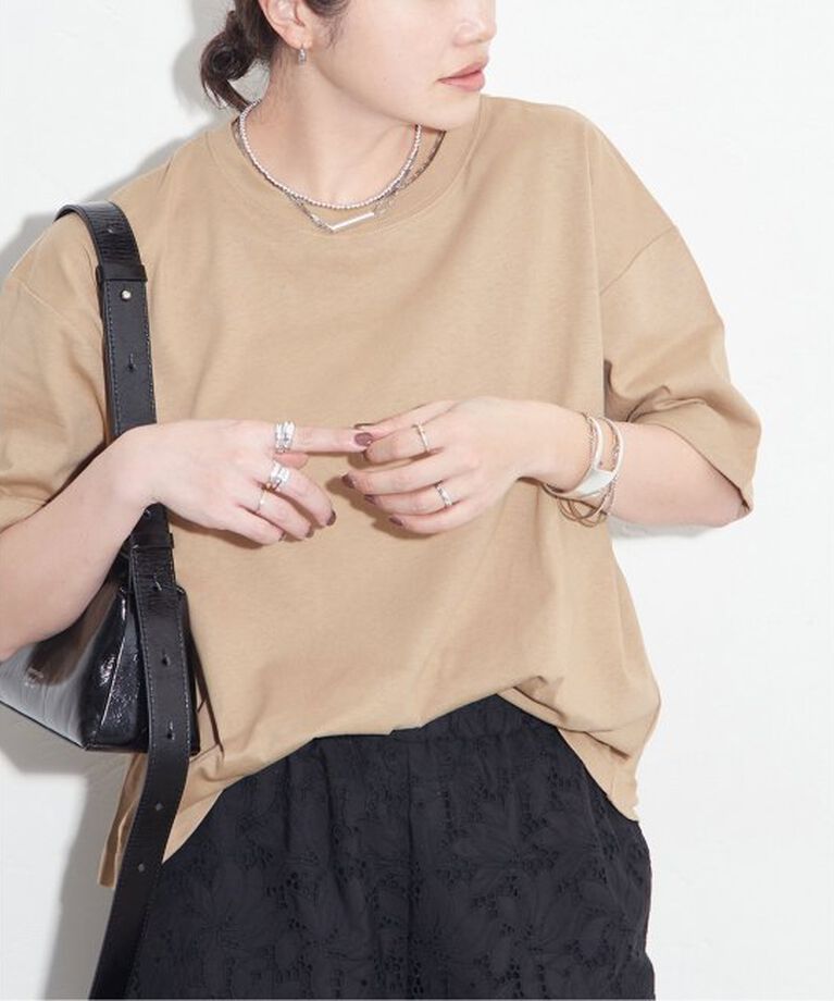 JOURNAL STANDARD「《追加》汗ジミ防止天竺ビッグT」|Tシャツ・カットソー|ベージュ