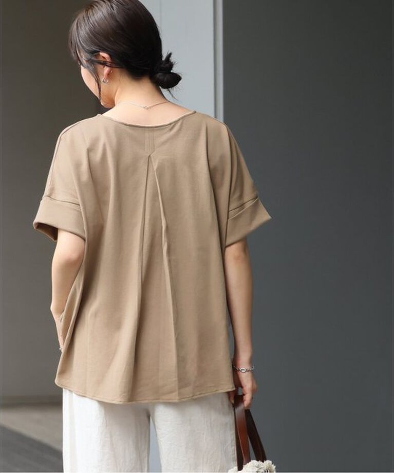 JOURNAL STANDARD relume「《追加》ADDICTポンチクルーネックタックプルオーバー」|Tシャツ・カットソー|ベージュ