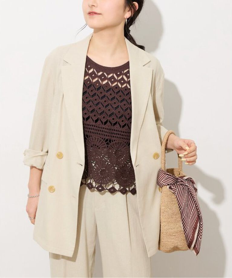 JOURNAL STANDARD relume「《追加》リネンレーヨンテーラードジャケット」|テーラードジャケット|ベージュ